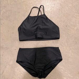 Black Women's Swim Set